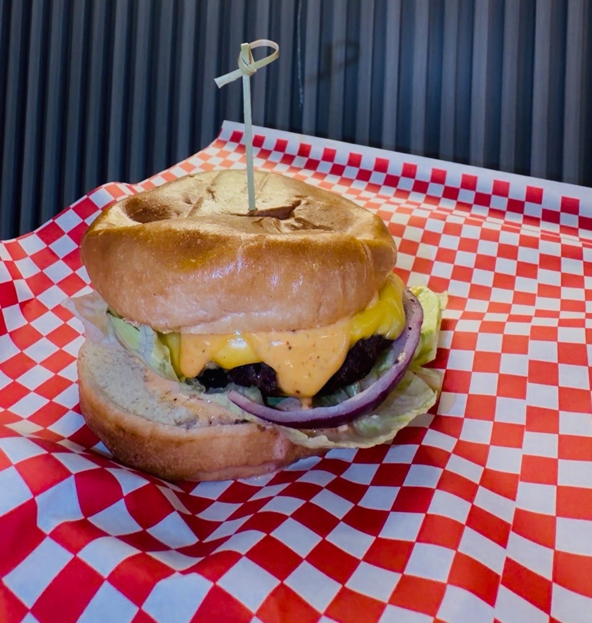 Deluxe Beef Burger.
