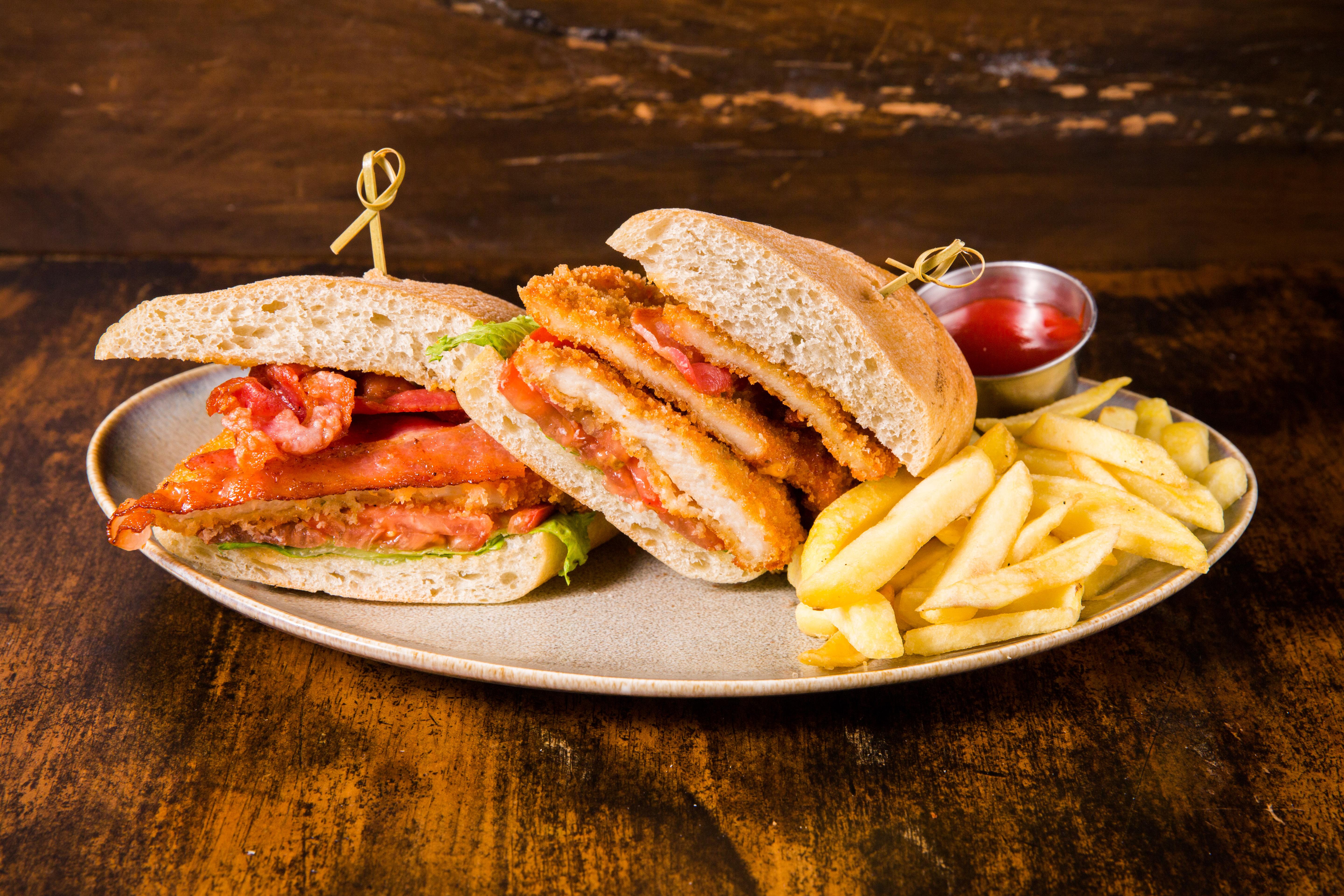Crispy Chicken BLT Sandwich.