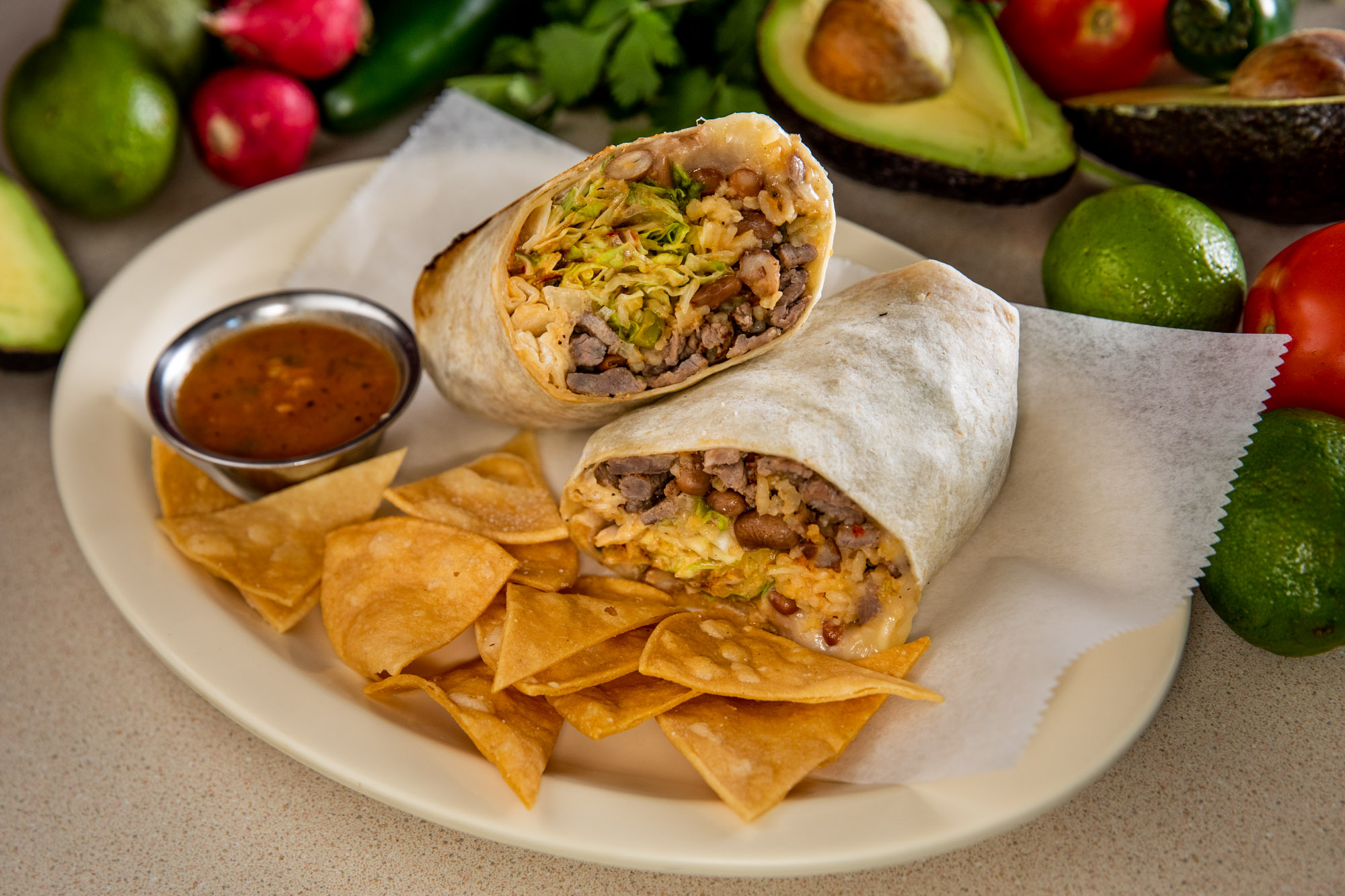 Steak & Mushrooms Burrito.