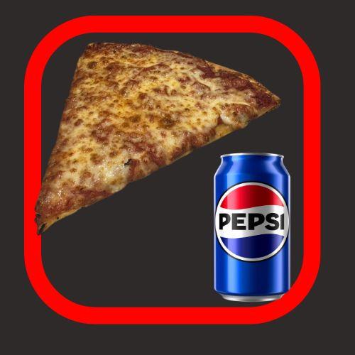 Thin Cheese Slice & Drink.