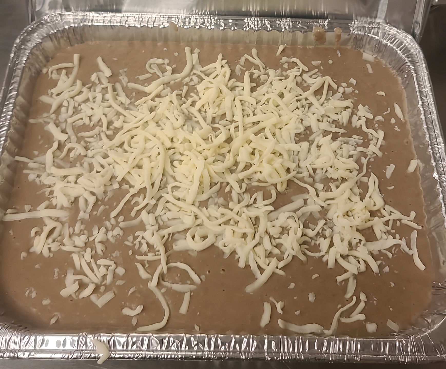 Tray of Refried Beans.
