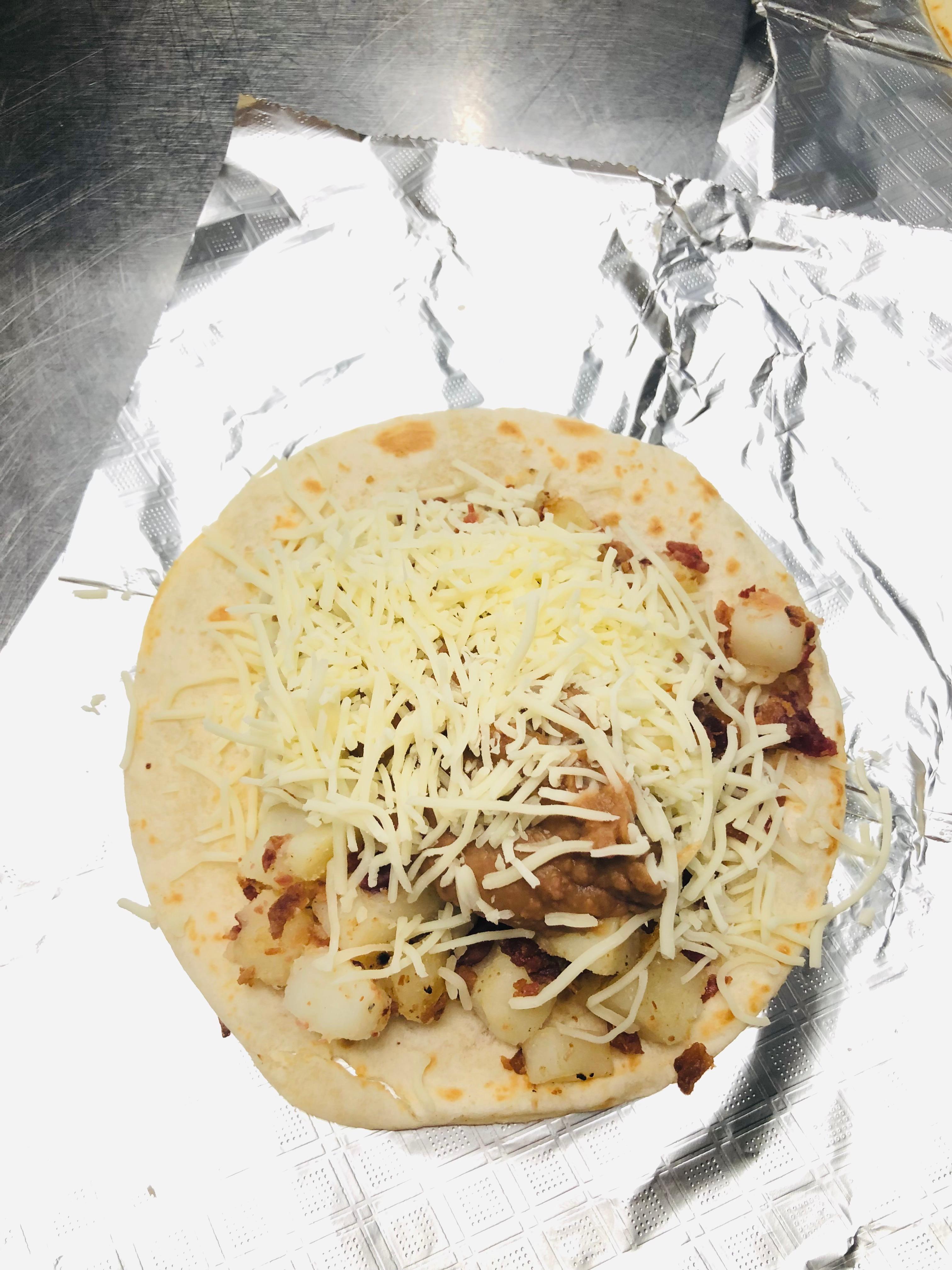 Potato, Bacon & Cheese.