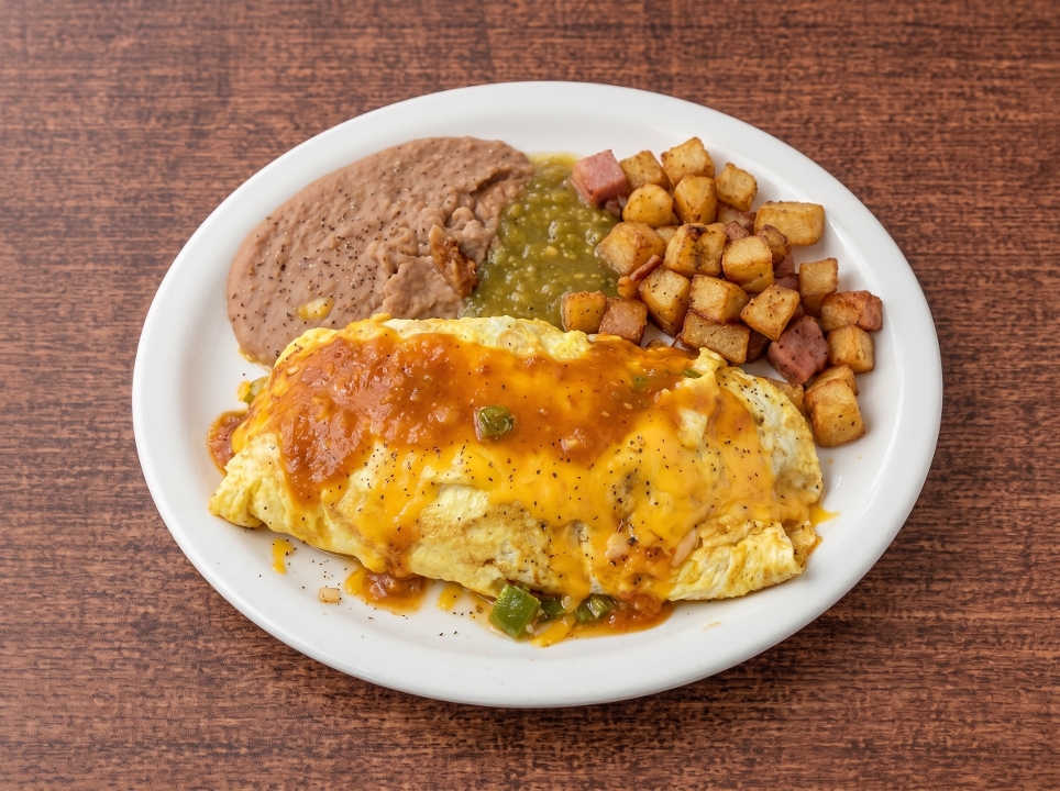 Tex-Mex Style Omelette Plate.