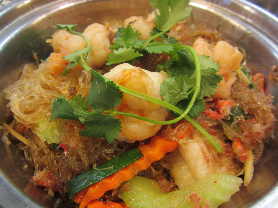 Crab and Shrimps in Hot Pot.