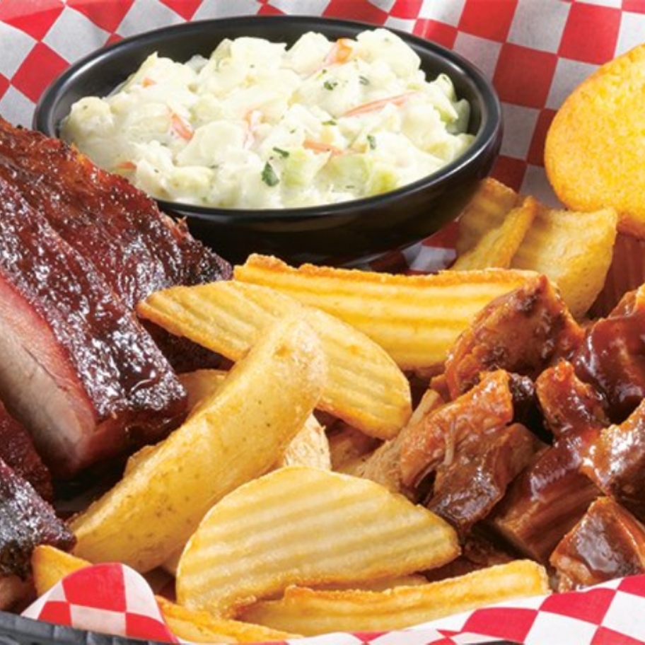 4 Wings/1/4 Rack Ribs.