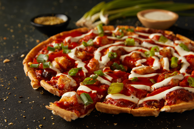9" Buffalo Chicken Pizza.