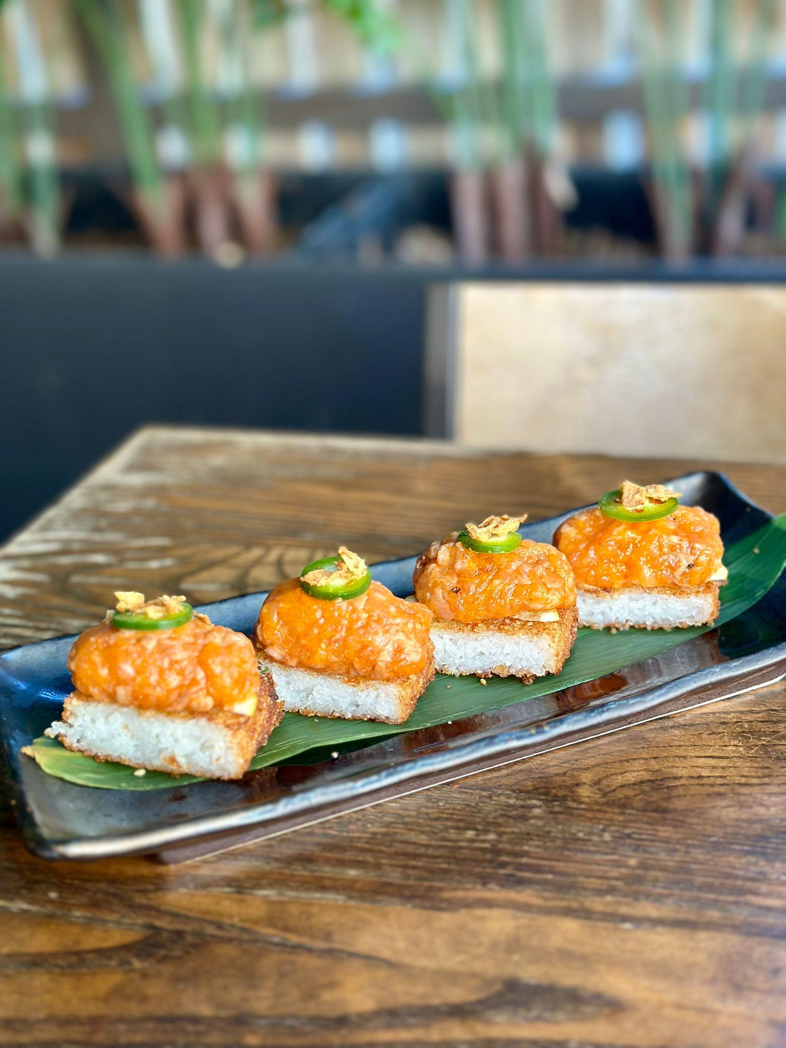 Crispy Spicy Salmon.