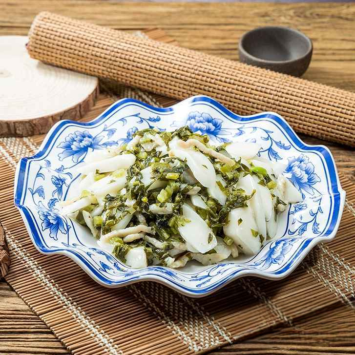 ND12. 雪菜肉絲炒年糕/Stir Fried Rice Cake w. Shredded Pork.