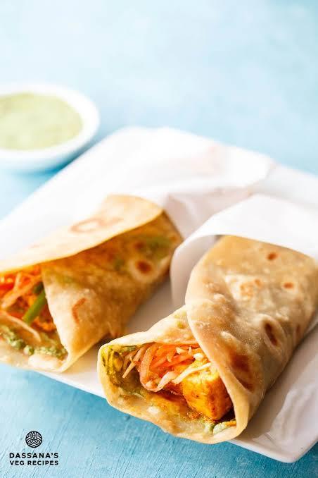 Paneer Tikka Masala Roll.