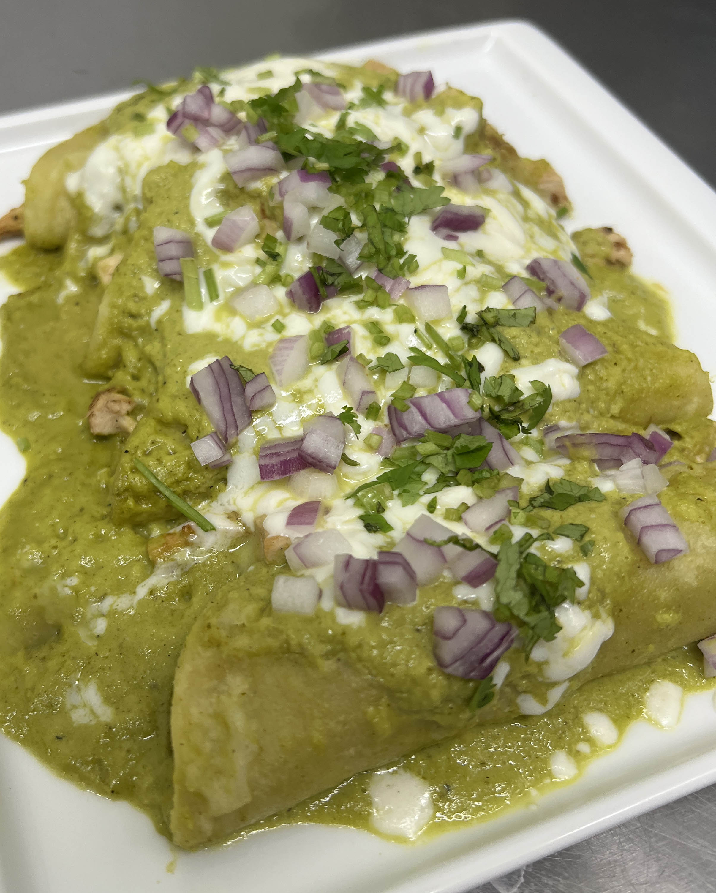 Enchiladas Suizas.