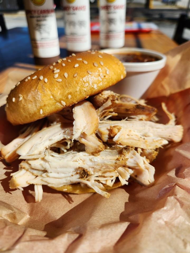 Pulled Chicken Sandwich Combo.