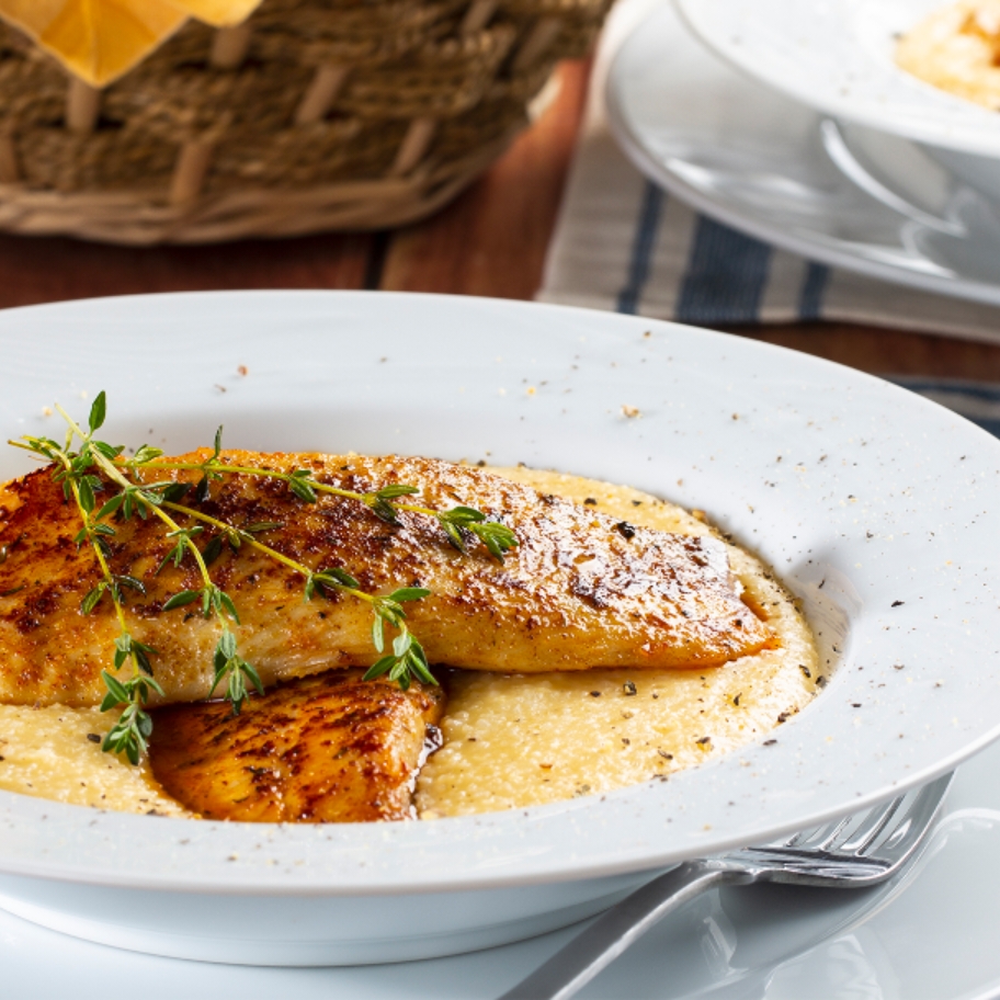 Salmon & Grits.