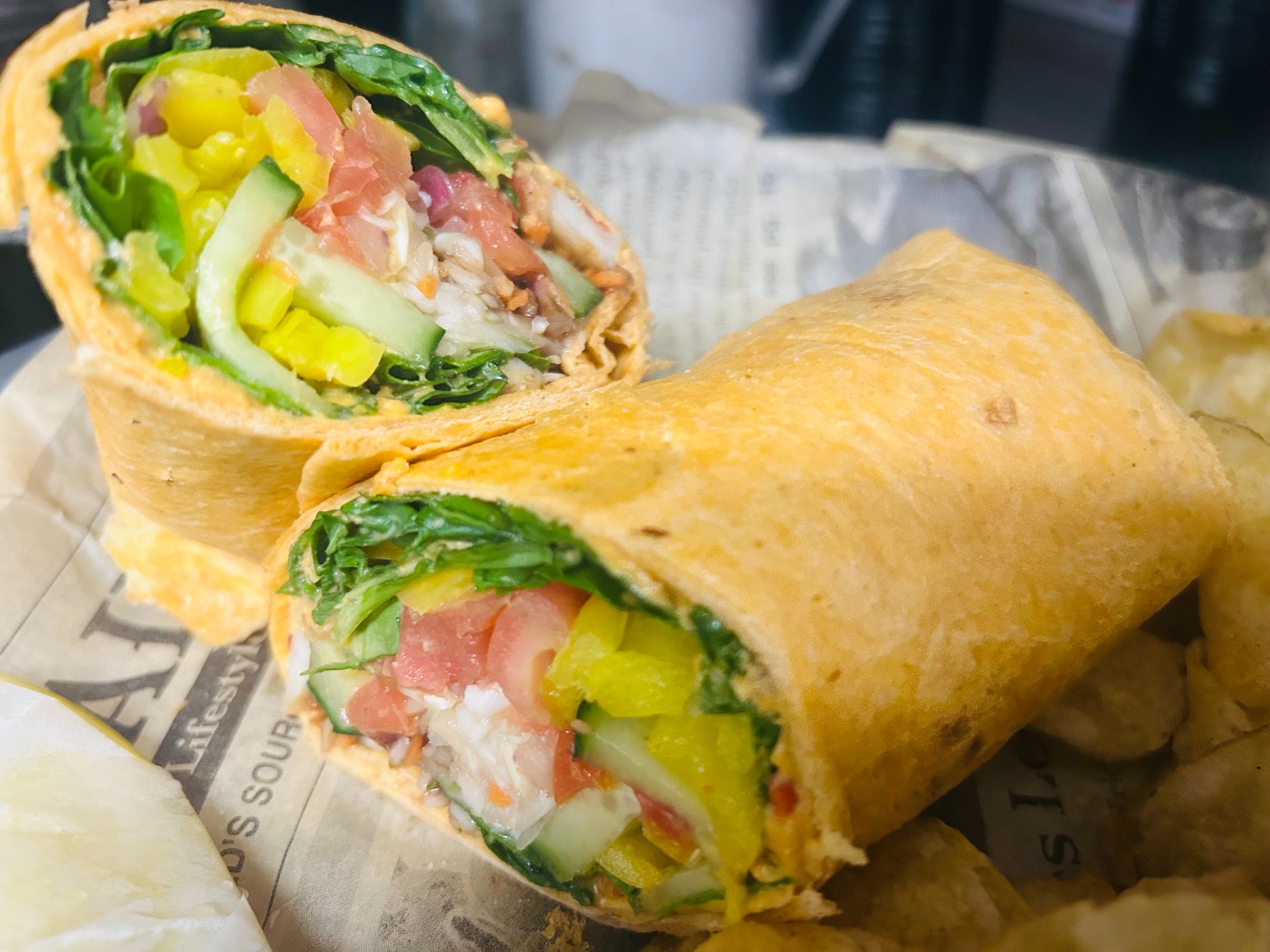 Hummus Veggie Wrap.