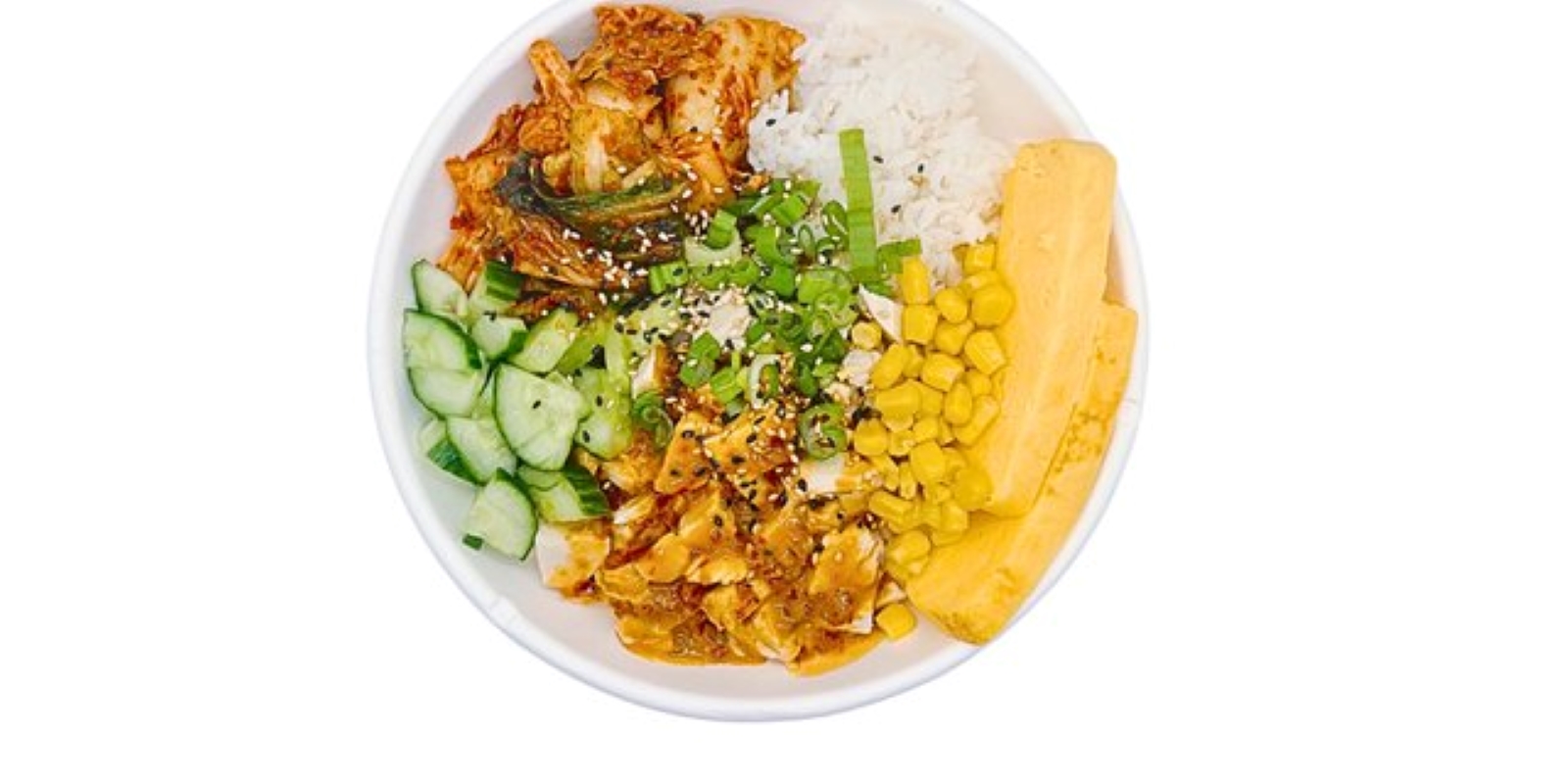 Spicy Chicken Kimchi Bowl.