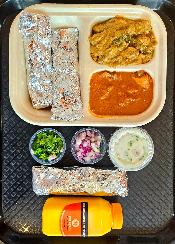 3 Bread Double curry drink combo.