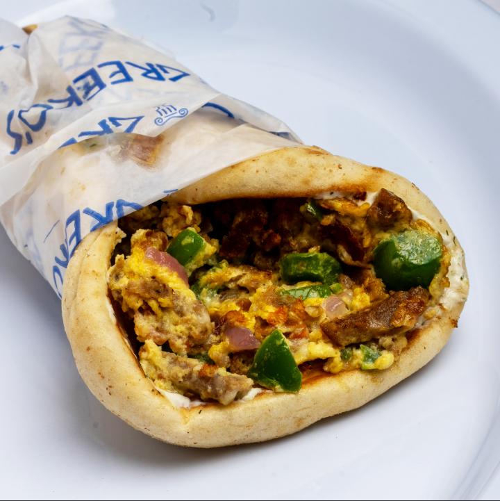 Greek Omelette Pita.