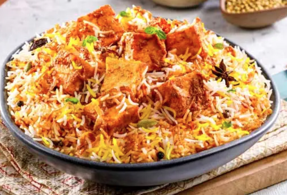 Paneer 65 Biryani.