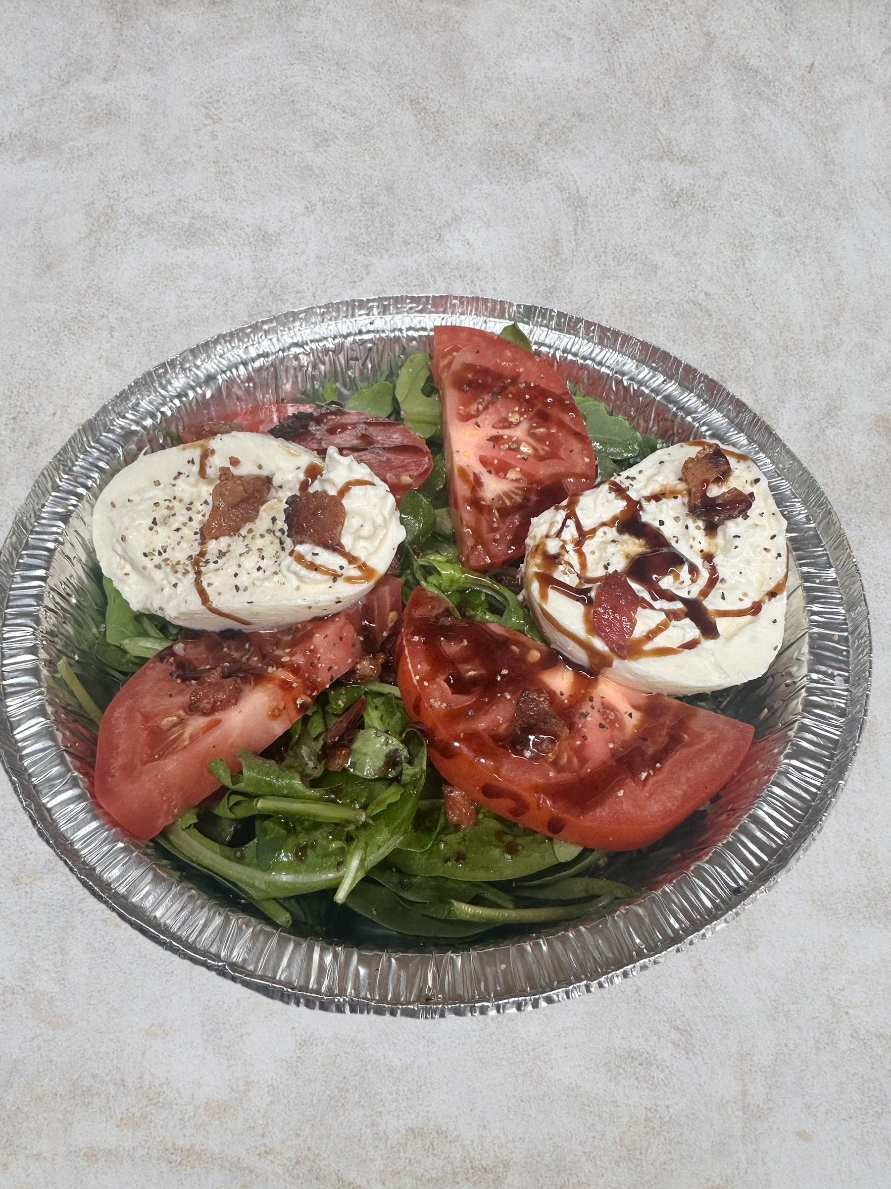 Tuscan Sunrise Salad (Tomatoes & Buratta).