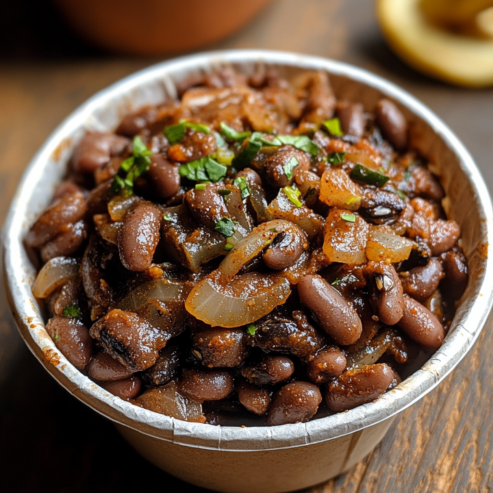 Stewed Black Beans.