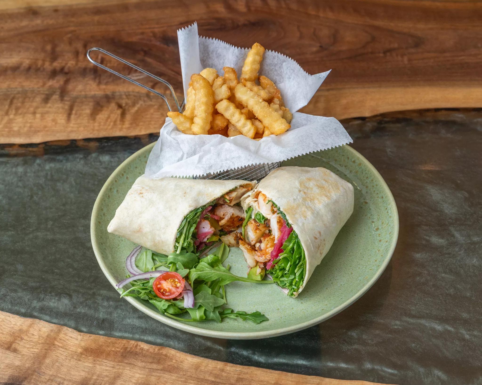Grilled Shrimp Wrap.