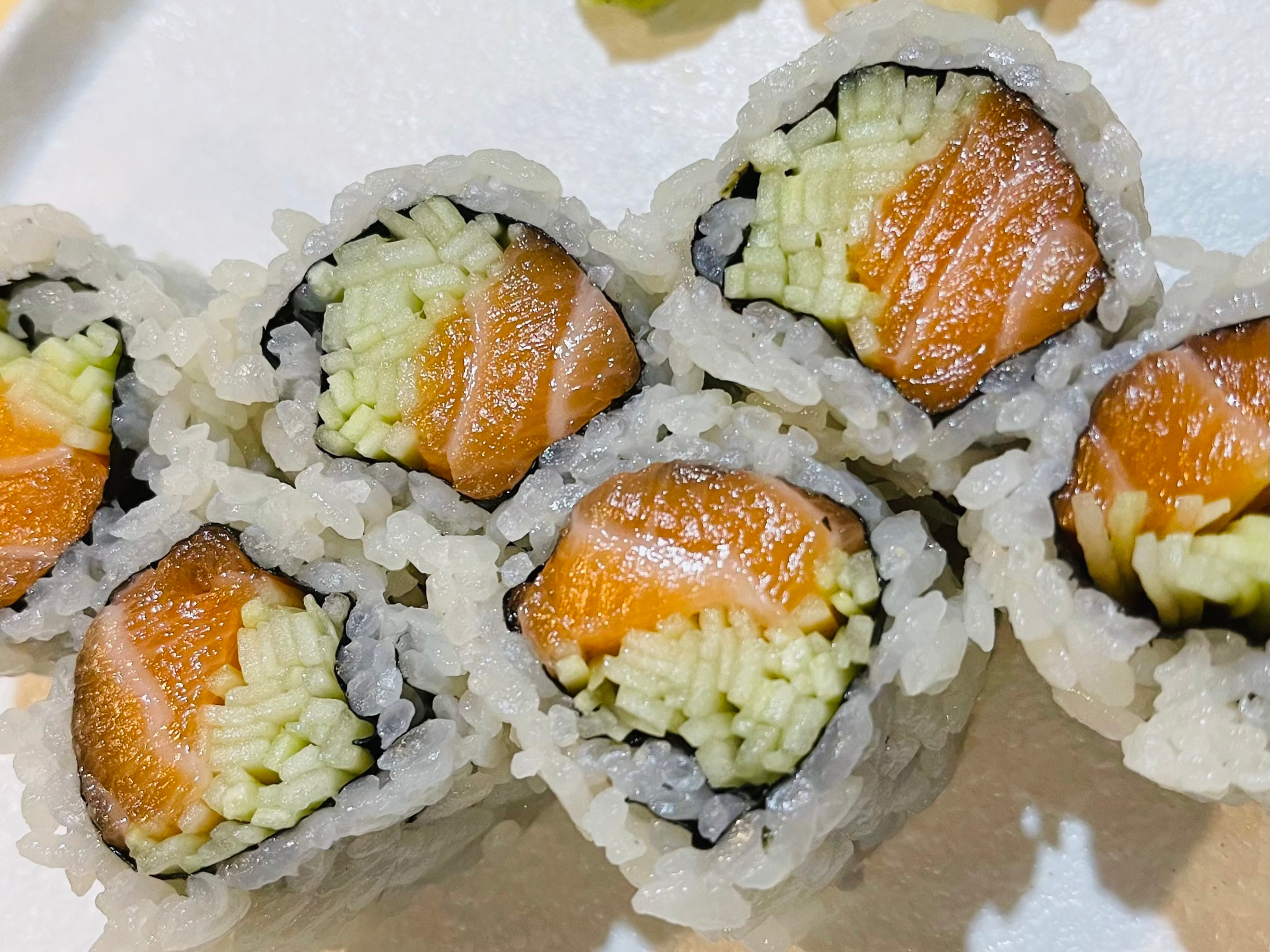 Salmon Cucumber Roll.