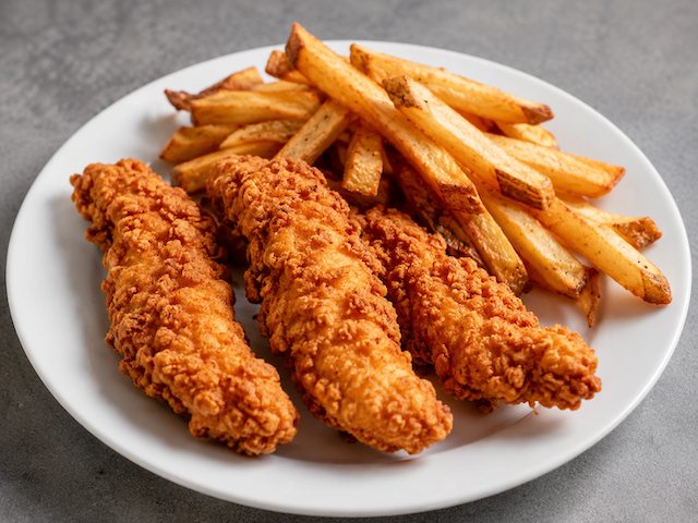 3 Chicken Strips.