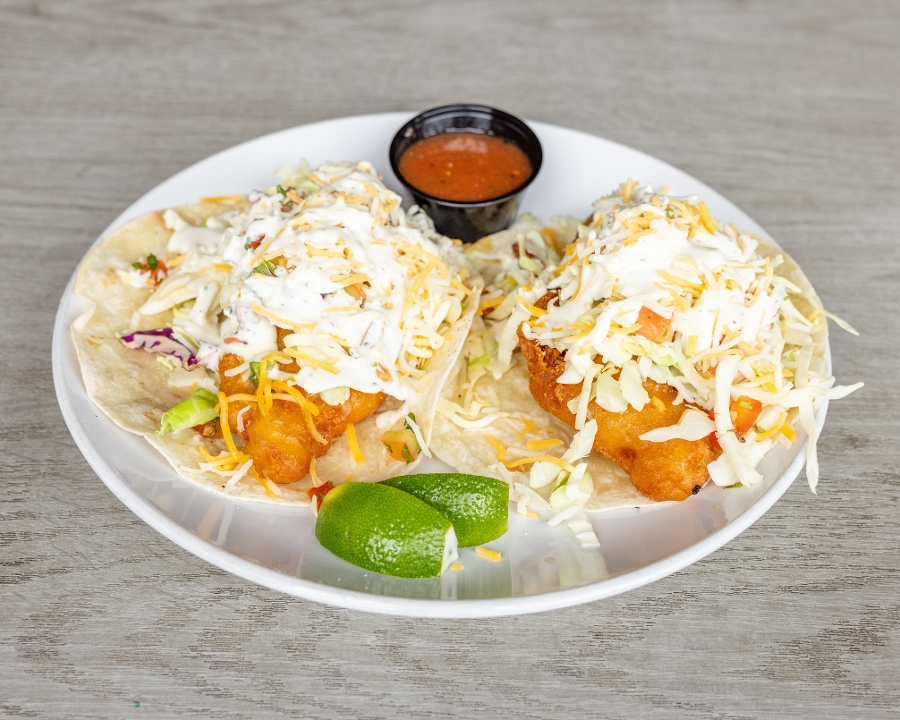 Battered Fish Tacos Tray.