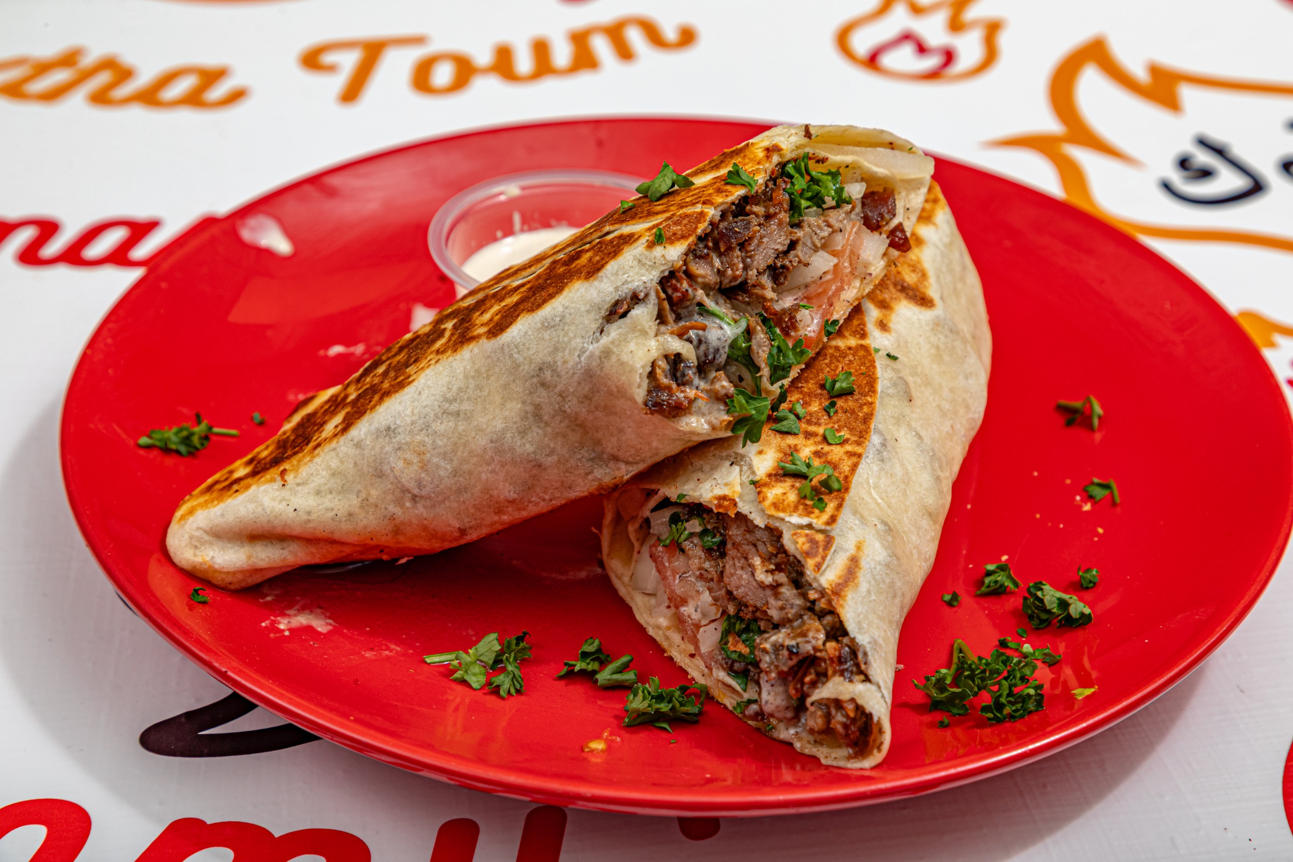 Beef Shawarma Wrap.