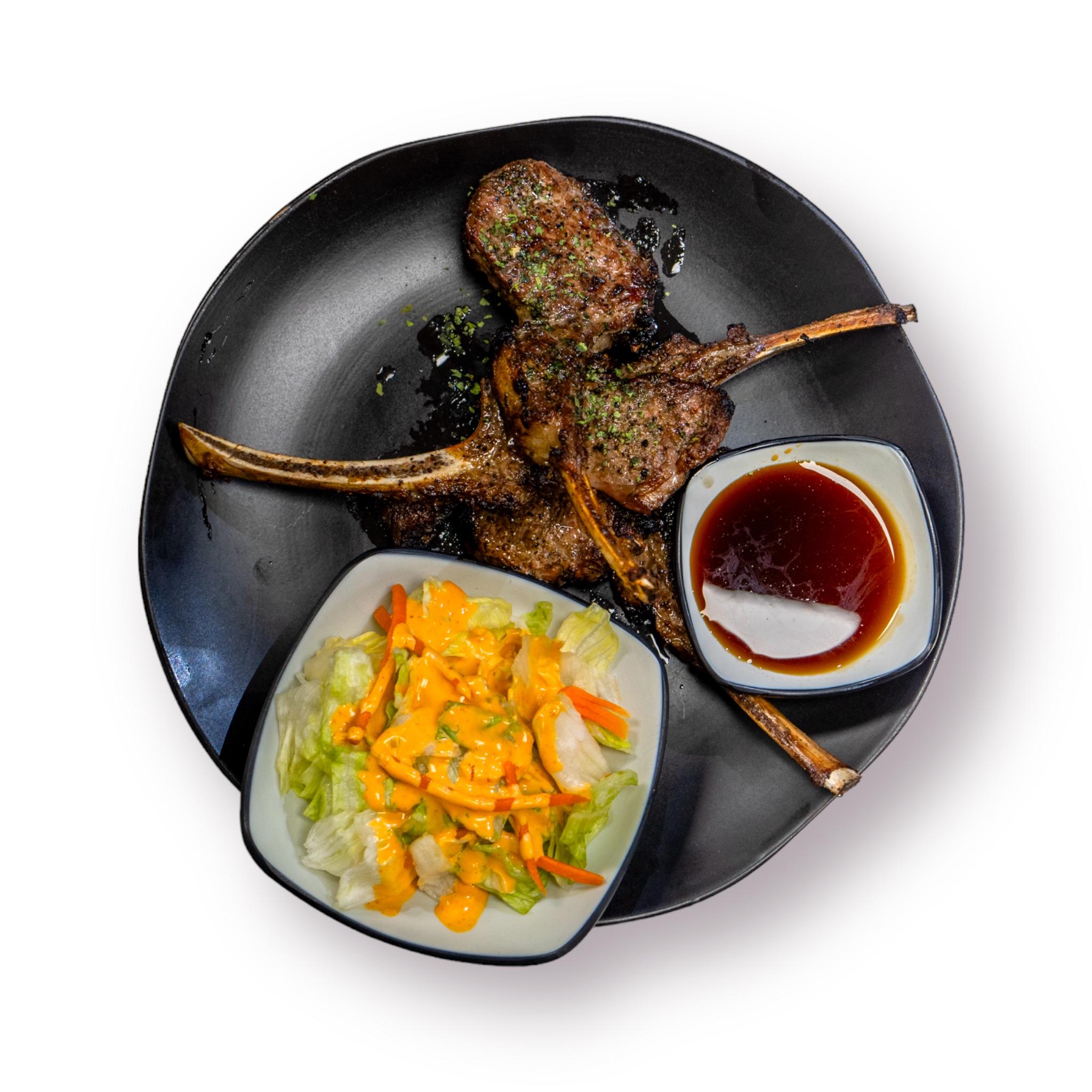 Korean Spiced Lamb Cutlets.