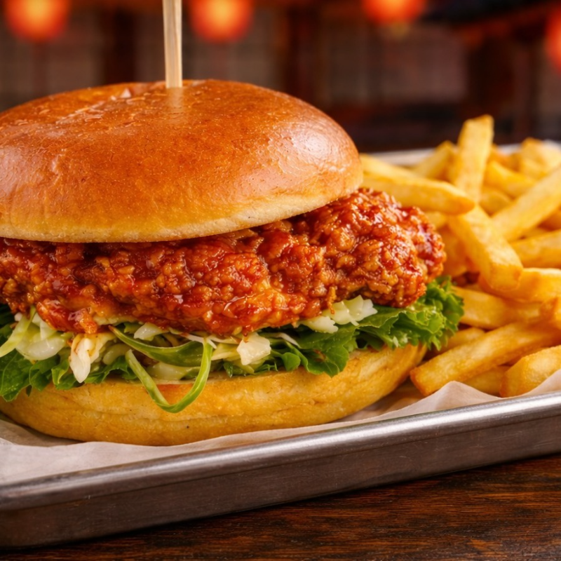 Chikn Sandwich Combo.