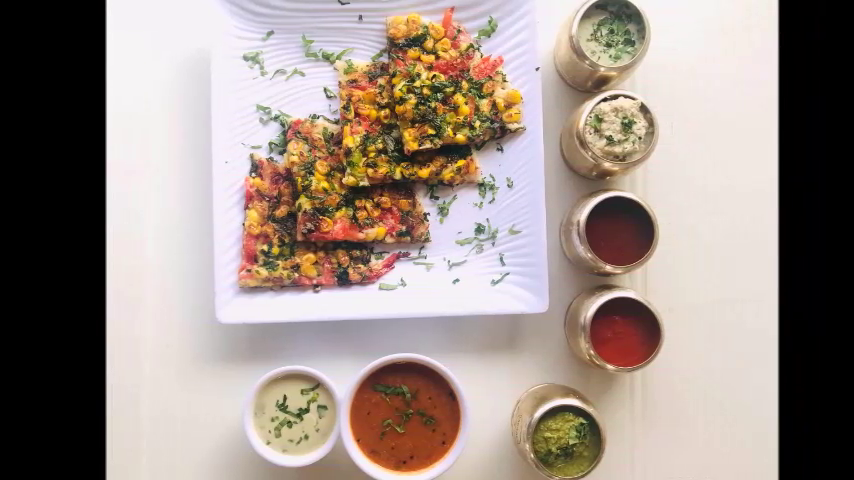 Tomato Corn Uthappam.