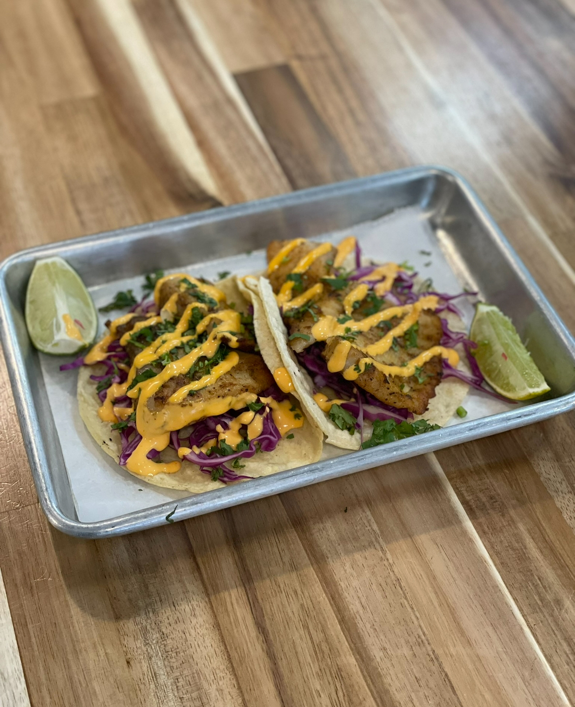 Spicy Grilled Fish Tacos - 2 Tacos per Order.