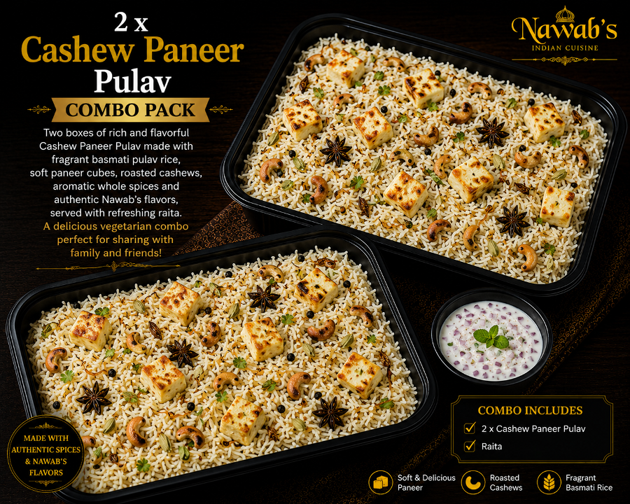 2 x Cashew Paneer Pulav.