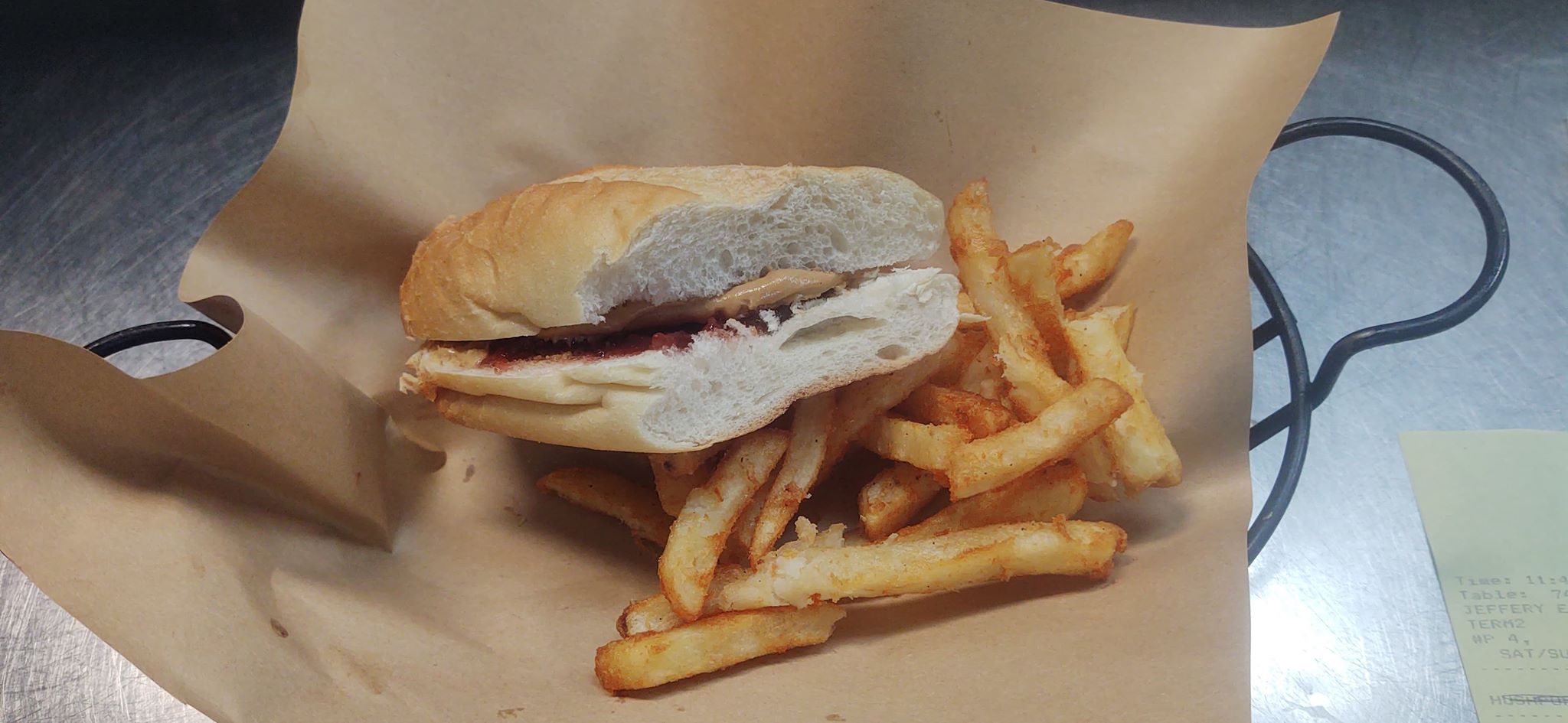 KID'S PEANUT BUTTER & JELLY SANDWICH.