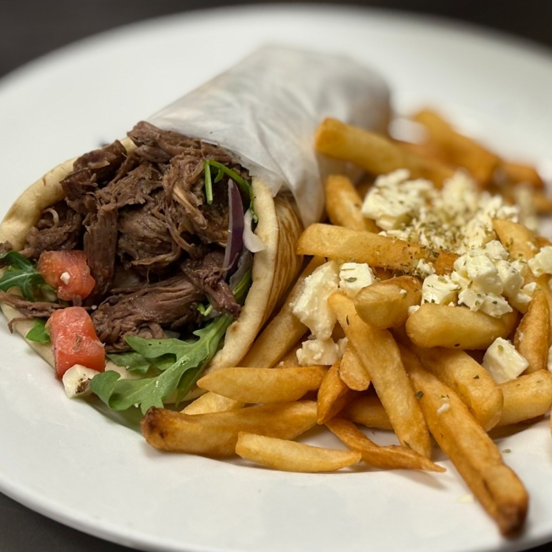 Slow-Roasted Lamb Pita.