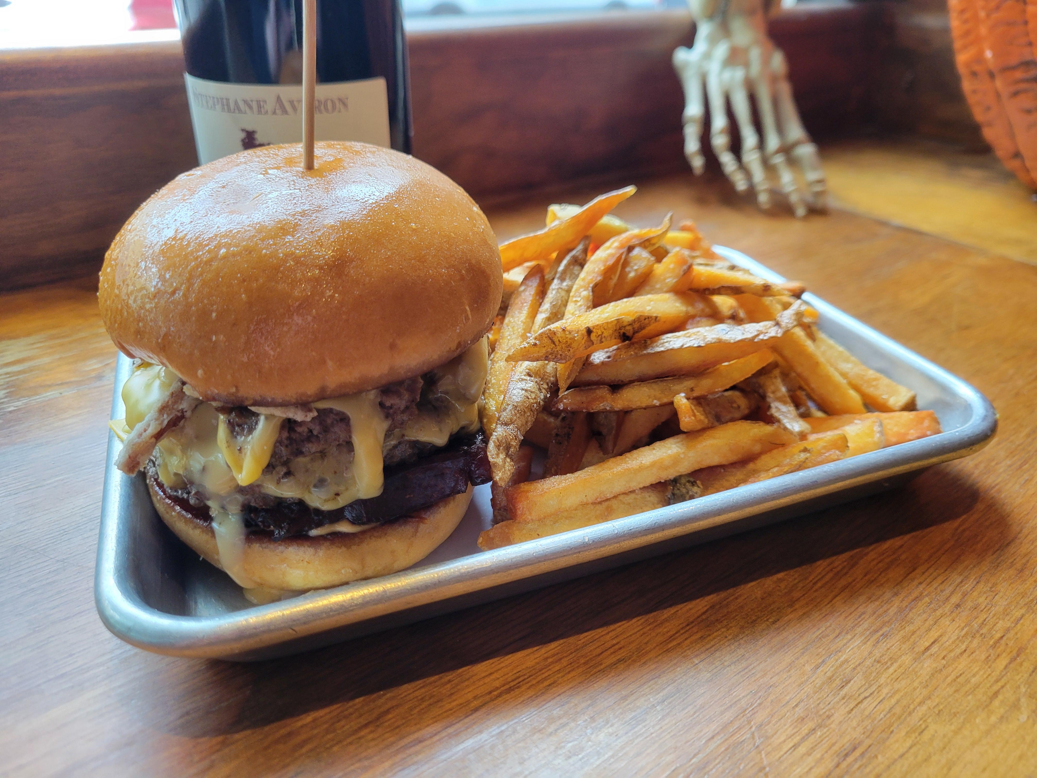 UP THE RIVER BURGER.