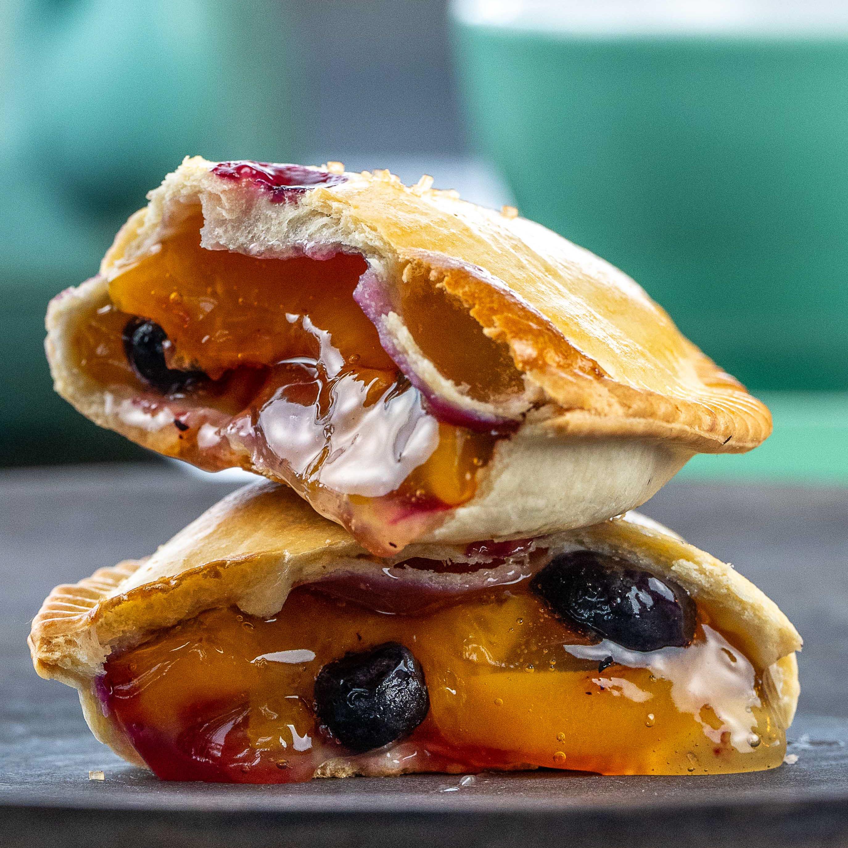 Peach and Blueberry.