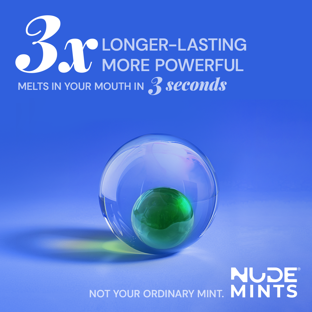 Nude Mints - Dual Action Liquid Mint Capsules (Peppermint).
