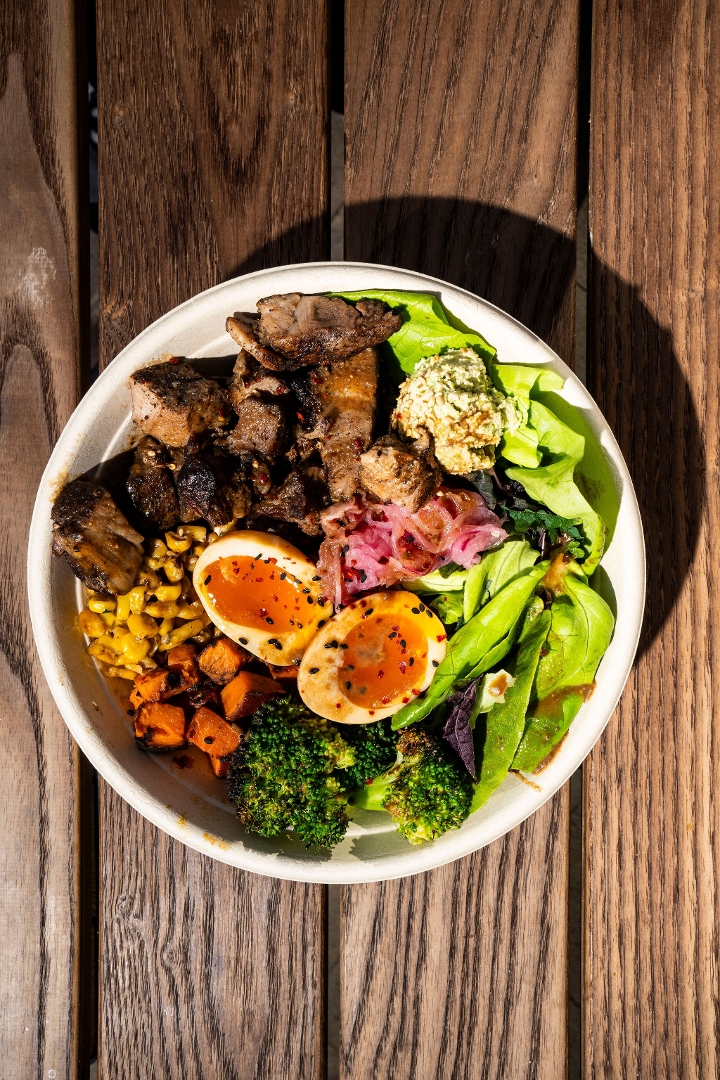 Build Your Own Espresso-Rubbed Pork Bowl.