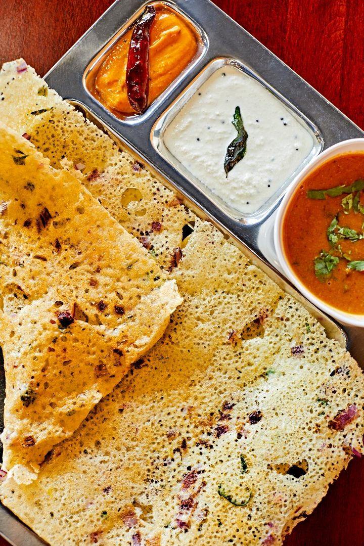 Rava Onion, Chili Masala Dosa.