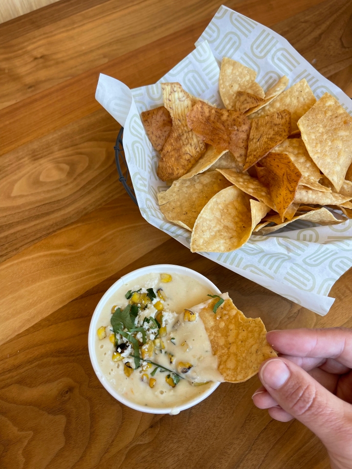 Street Corn Queso & Chipz.