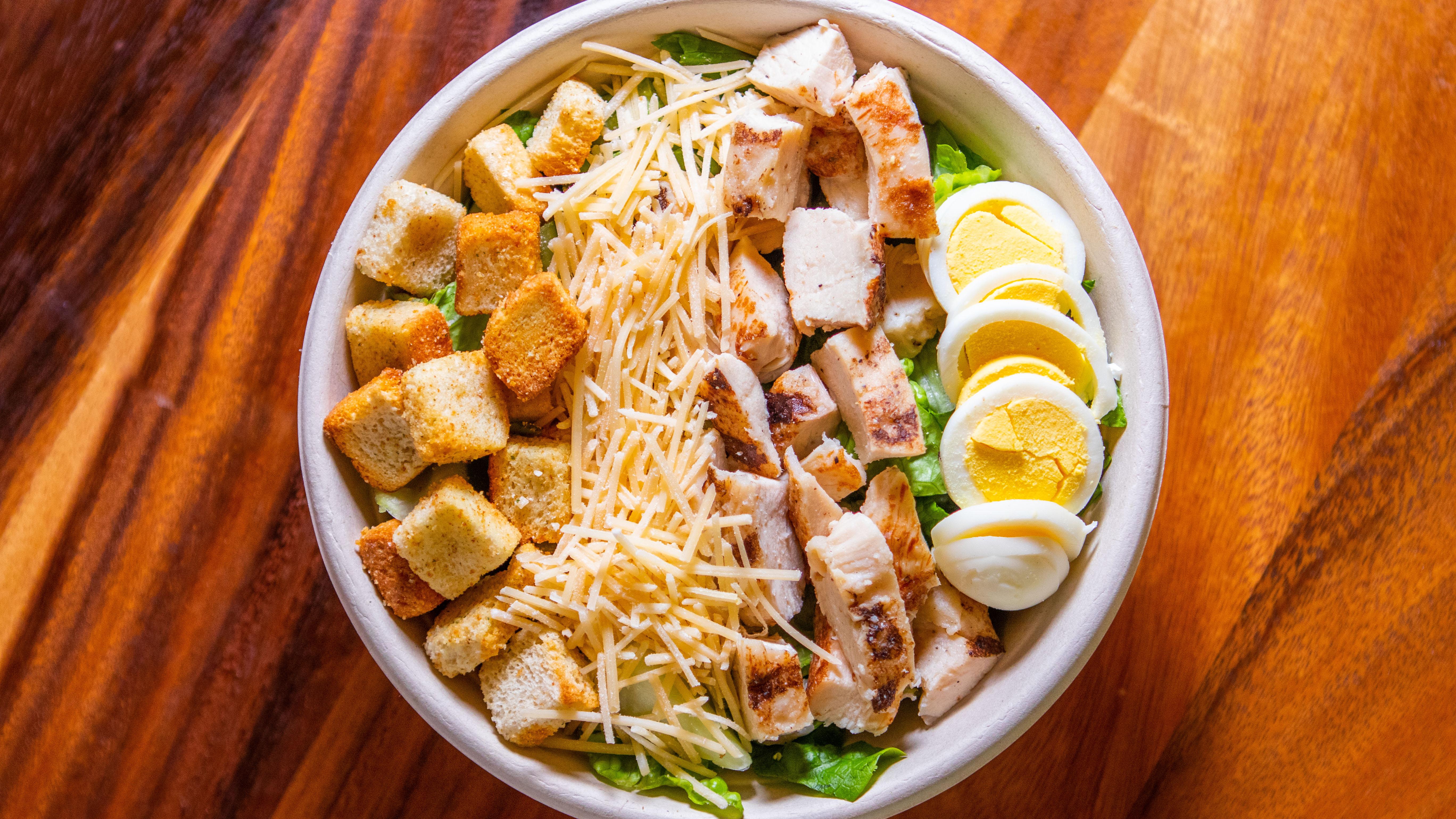 Classic Chicken Caesar Salad.