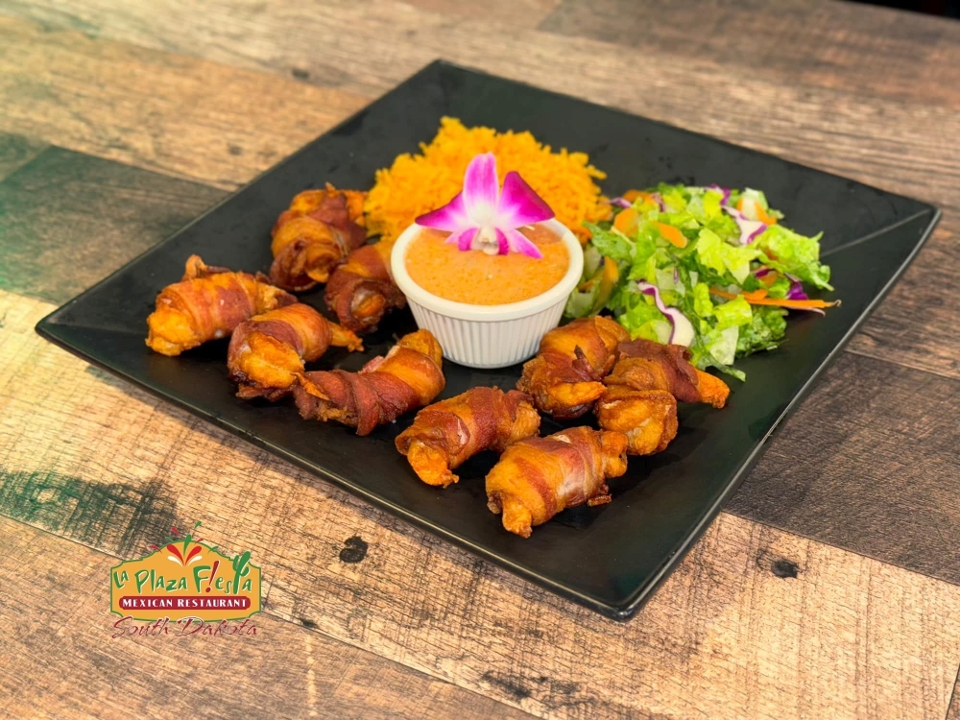 Bacon Wrapped Shrimp.