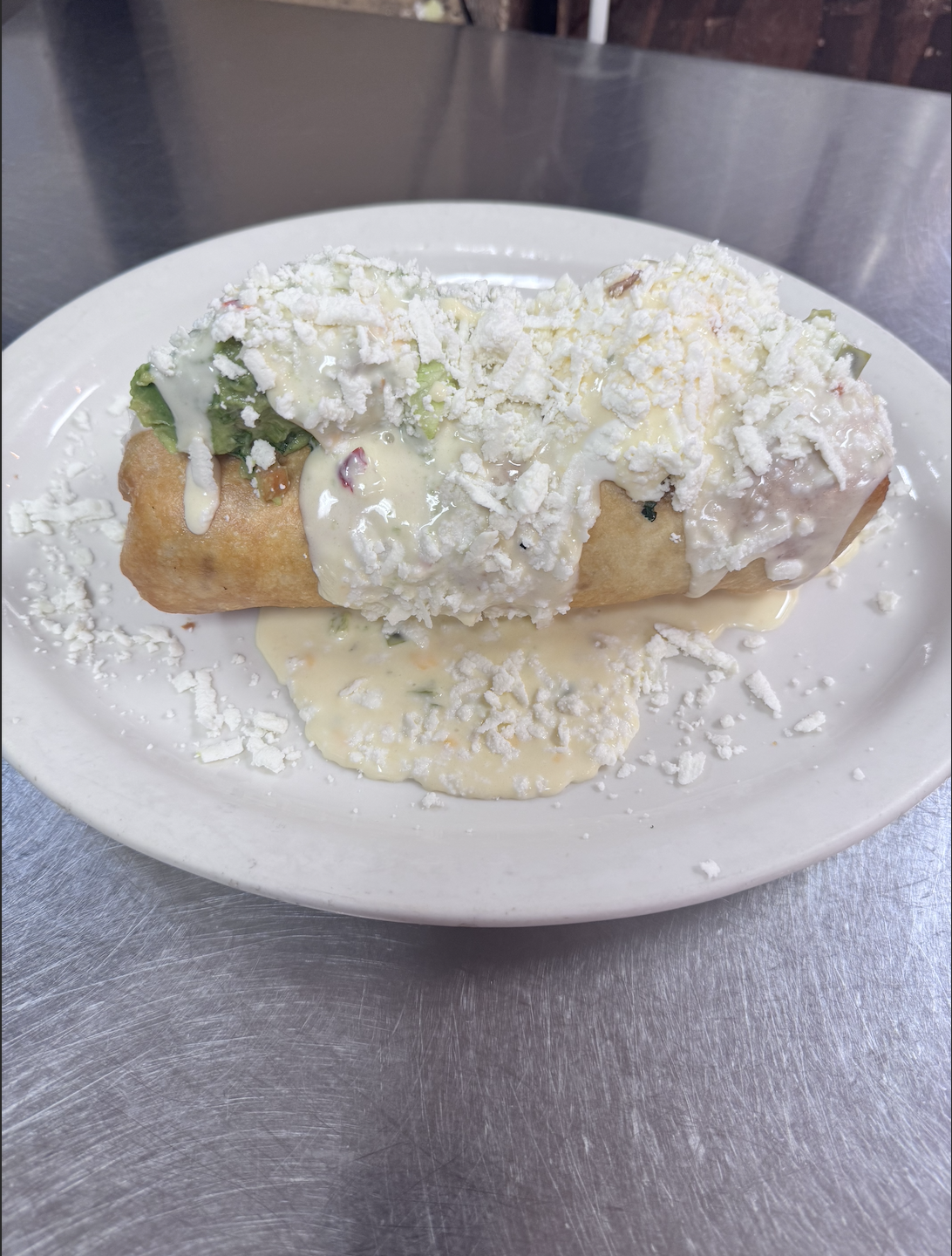 Deep-Fried Jalapeño Cheese Dipped Burrito..