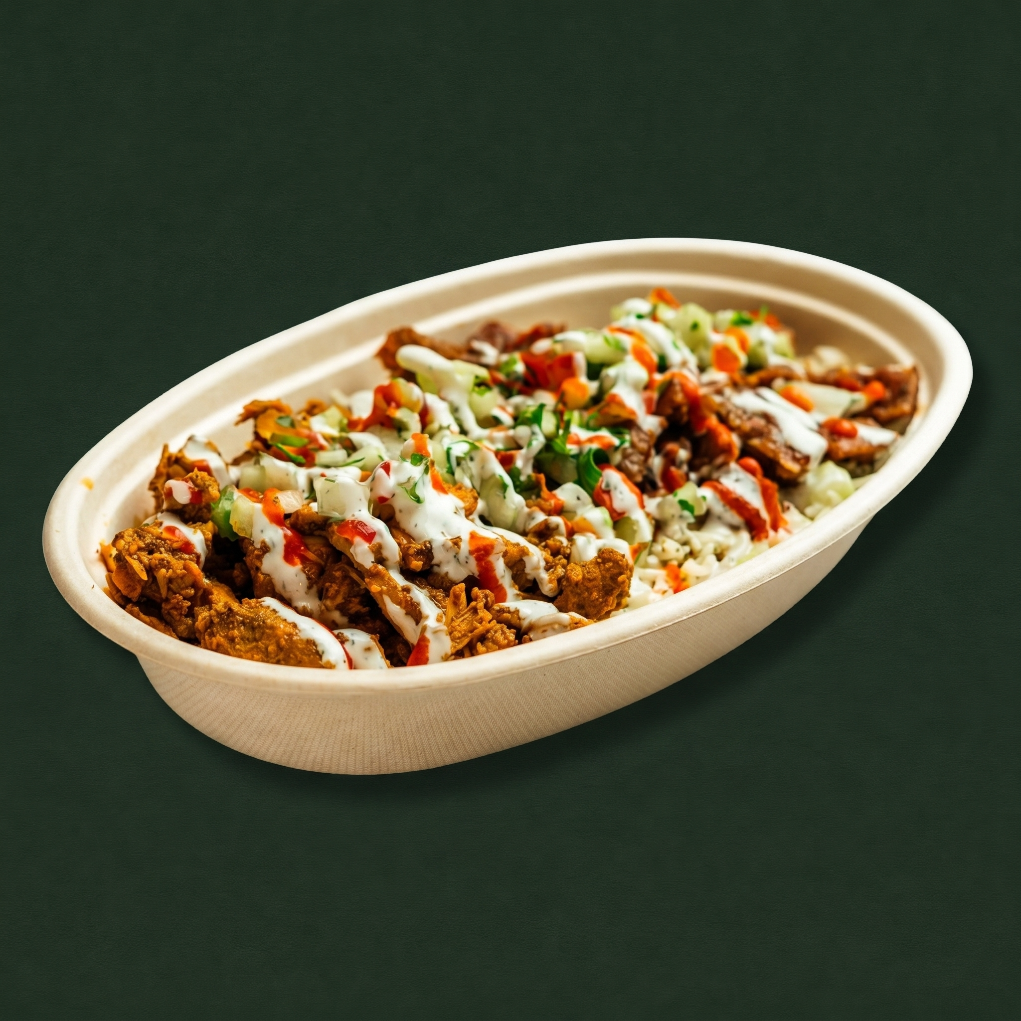 Gyro & Chicken Rice Bowl.
