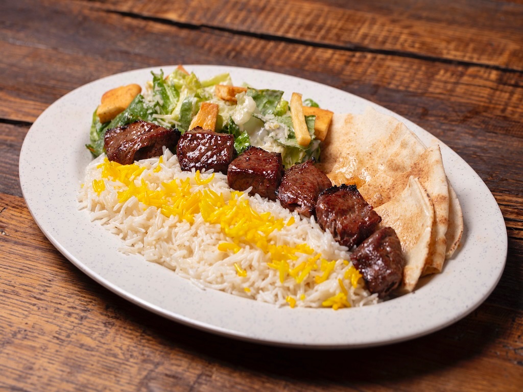 #7) Lamb Kebab Plate.