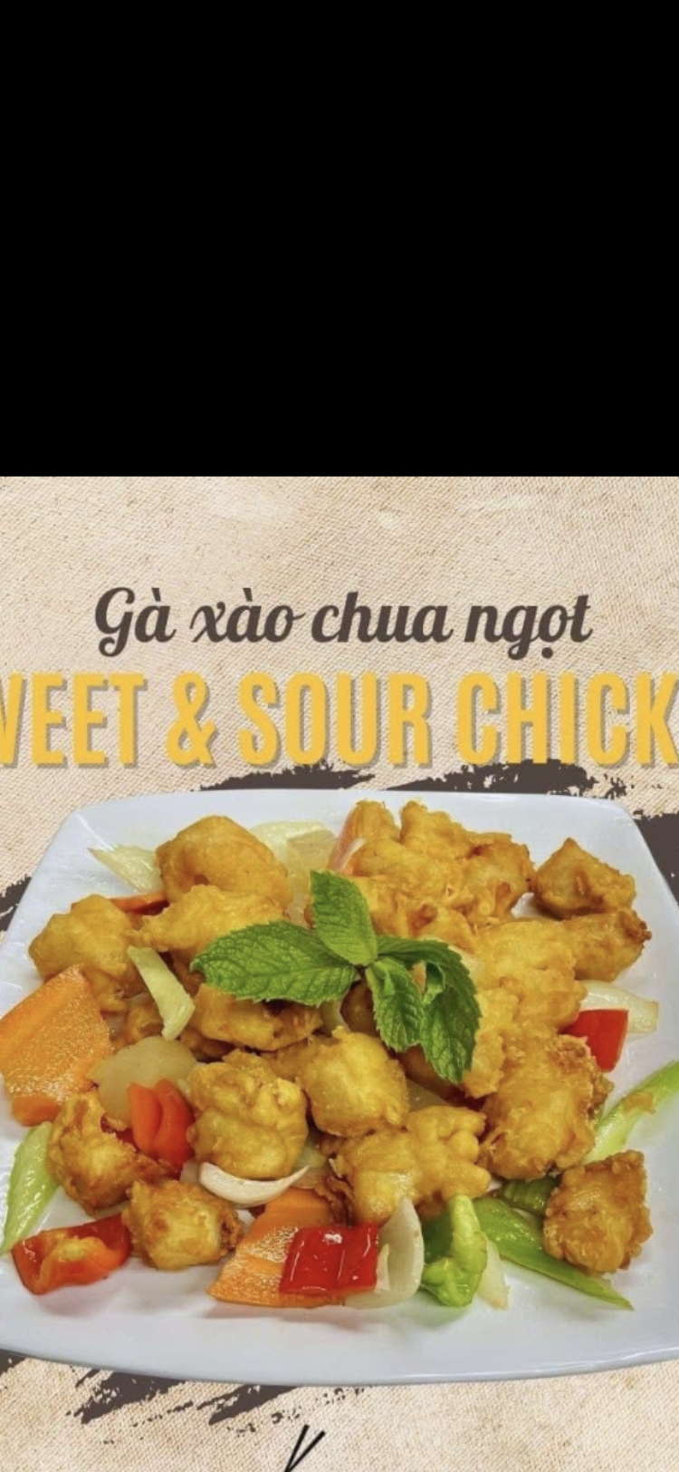 S7 - sweet and sour chicken- ga xao chua ngot.