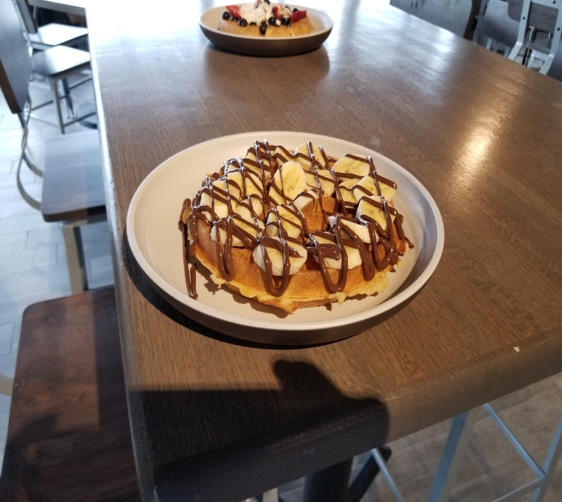 Nutella Banana Waffles.