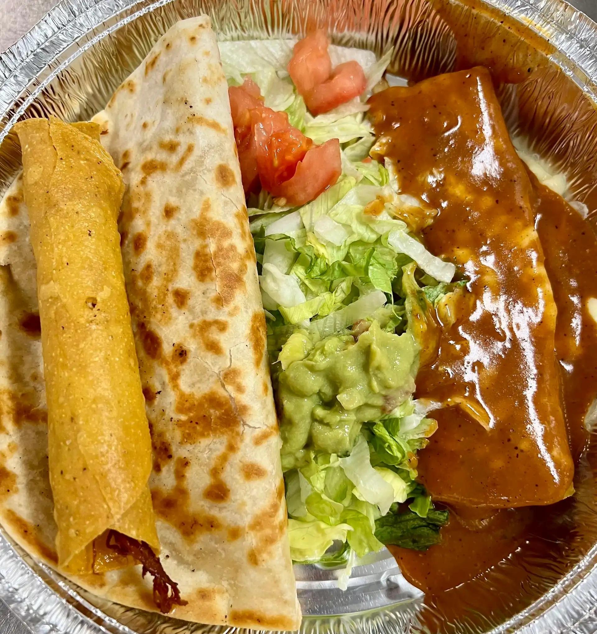Quesadilla, Flauta & Enchilada.