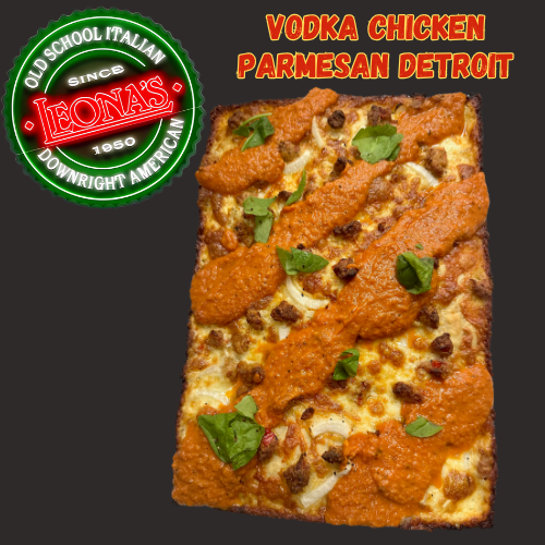 DETROIT STYLE VODKA CHICKEN PARMESAN.